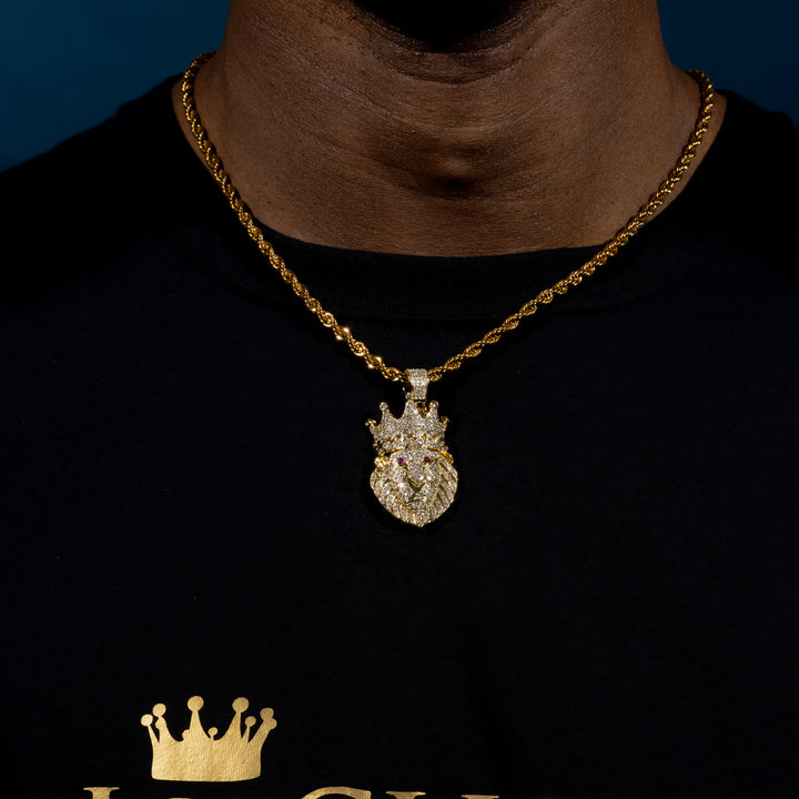 Iced Lion Pendant - ICECLIQUE JEWELRY