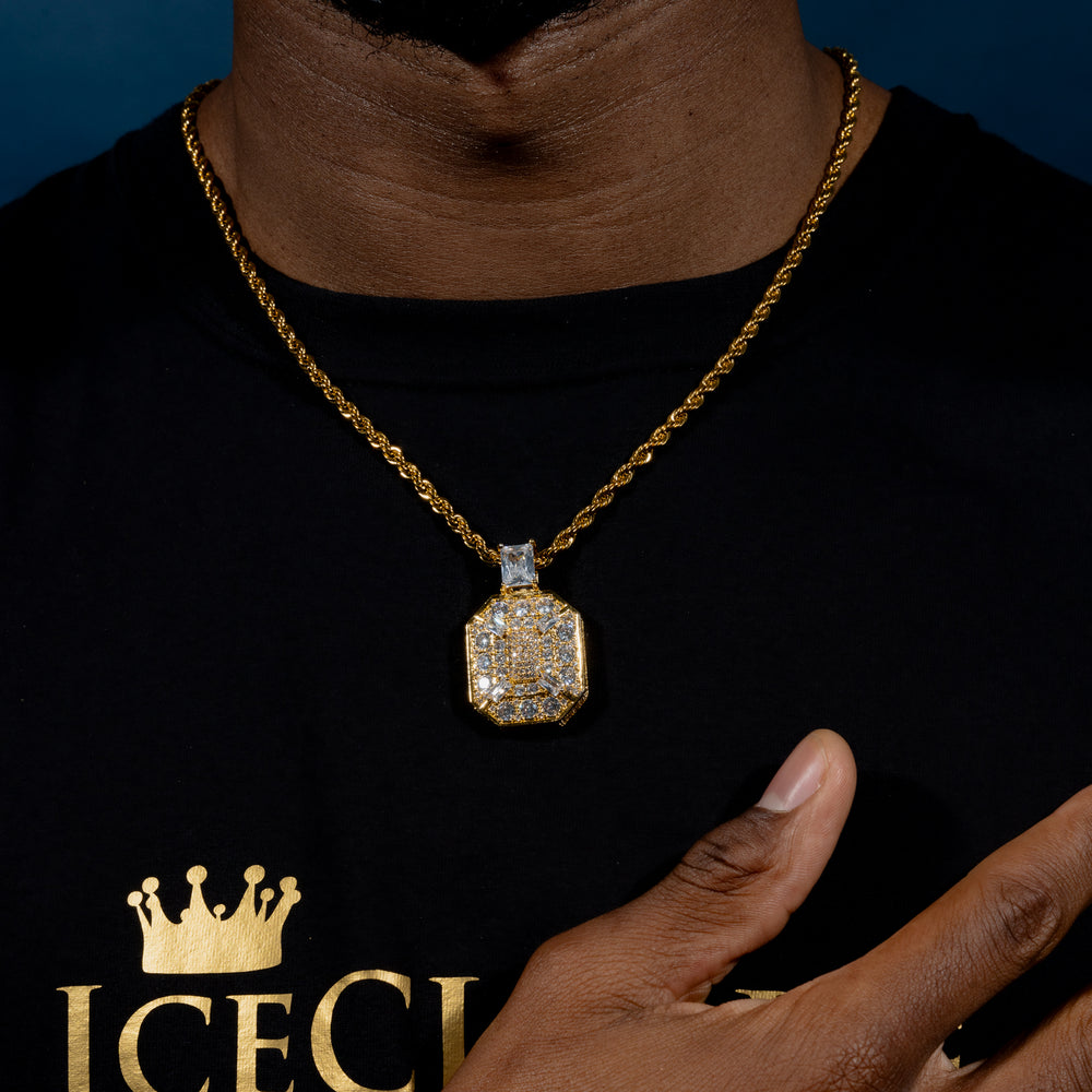 Iced Baguette Pendant - ICECLIQUE JEWELRY