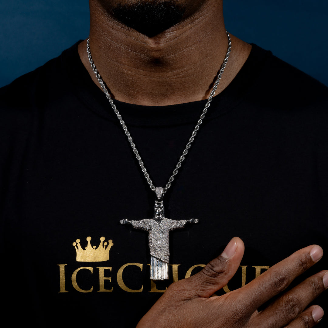 Iced Jesus Pendant - ICECLIQUE JEWELRY