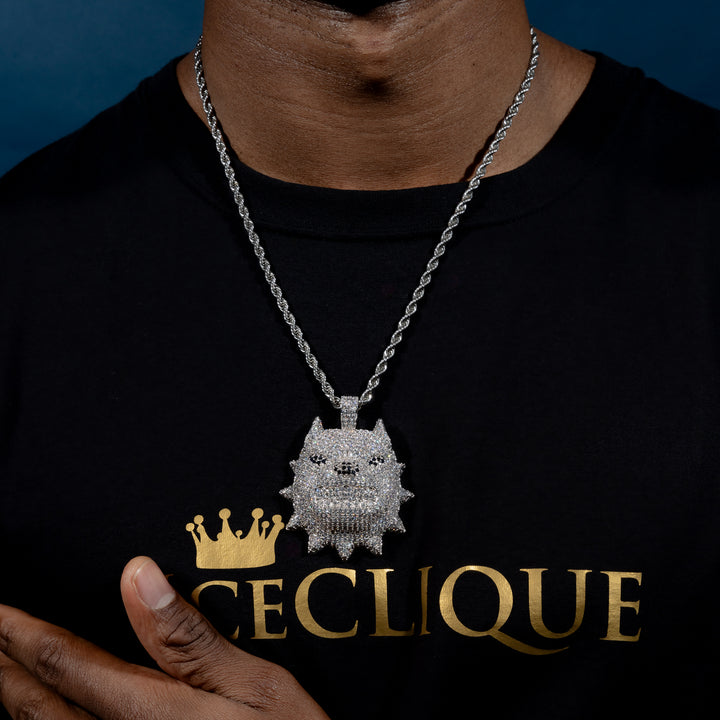 Bulldog Pendant - ICECLIQUE JEWELRY