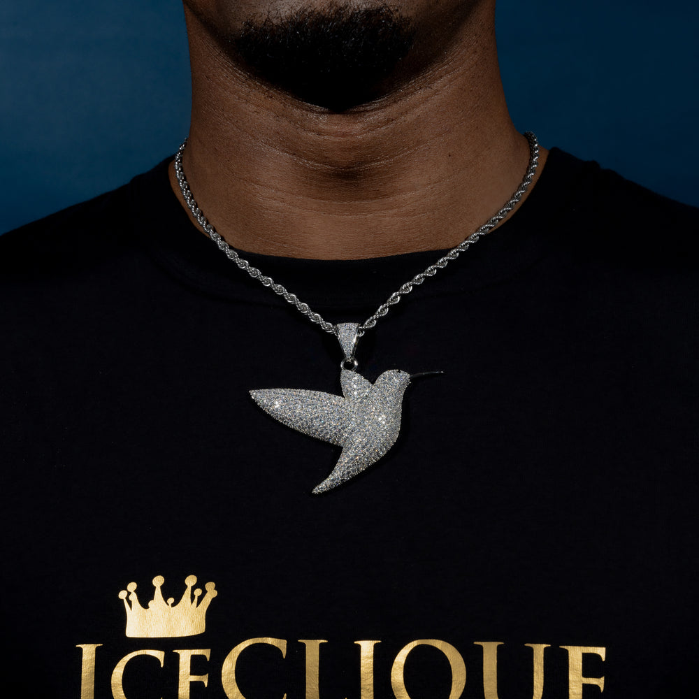 Iced Dove Pendant - ICECLIQUE JEWELRY