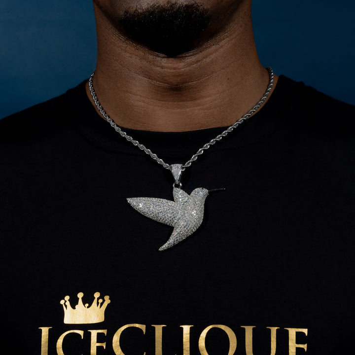 Iced Dove Pendant - ICECLIQUE JEWELRY