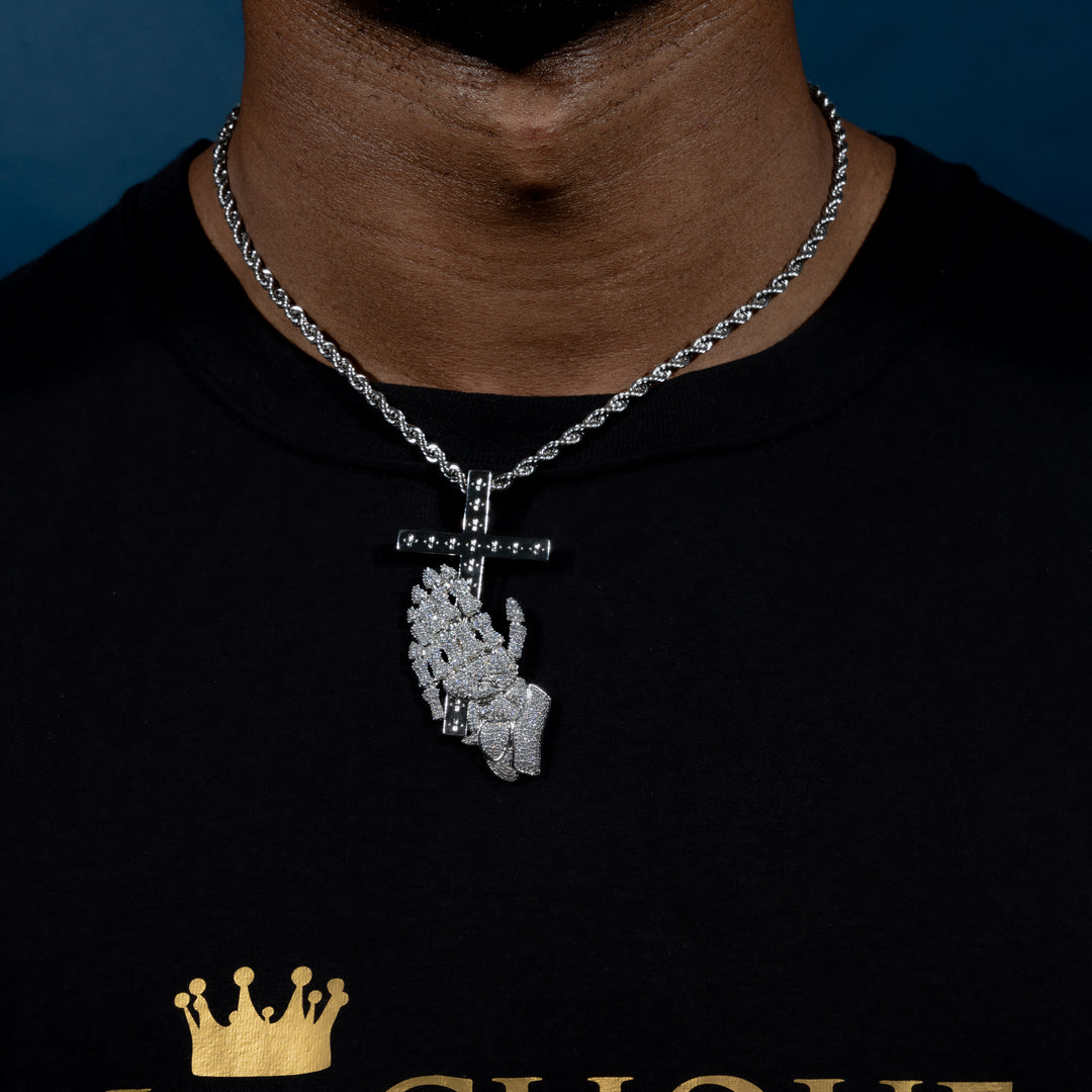 Skeleton Prayer Pendant - ICECLIQUE JEWELRY