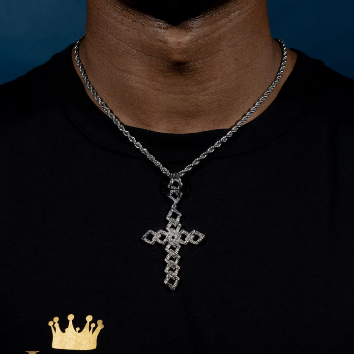 Prong Cross Pendant - ICECLIQUE JEWELRY