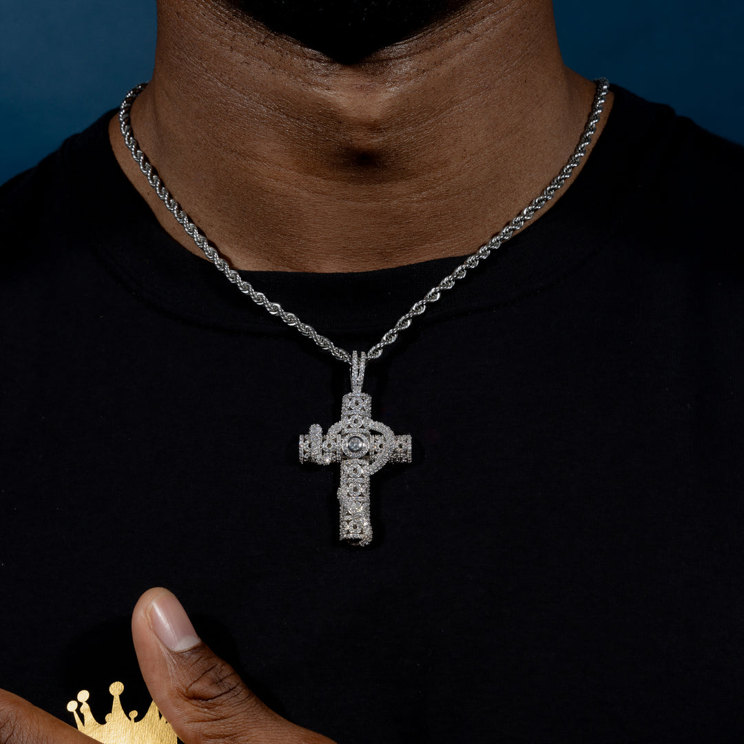 Snake Cross Pendant - ICECLIQUE JEWELRY