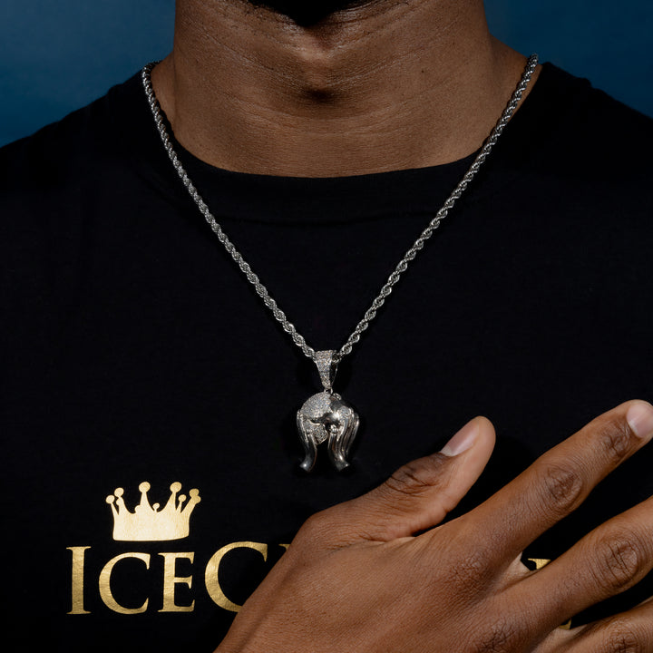 Iced Globe Pendant - ICECLIQUE JEWELRY