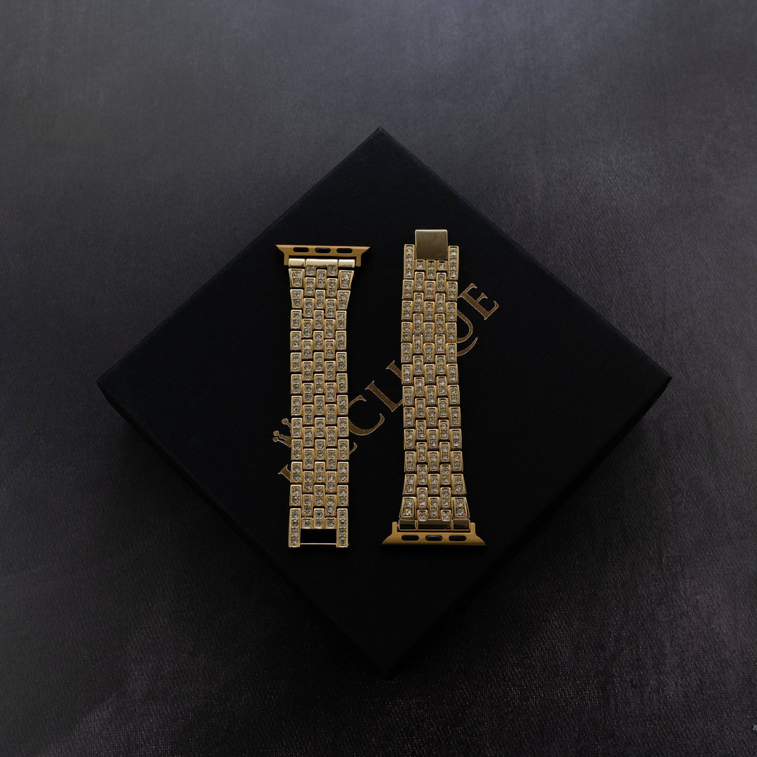 Iced Out Double Setting Apple Watch Band - ICECLIQUE JEWELRY