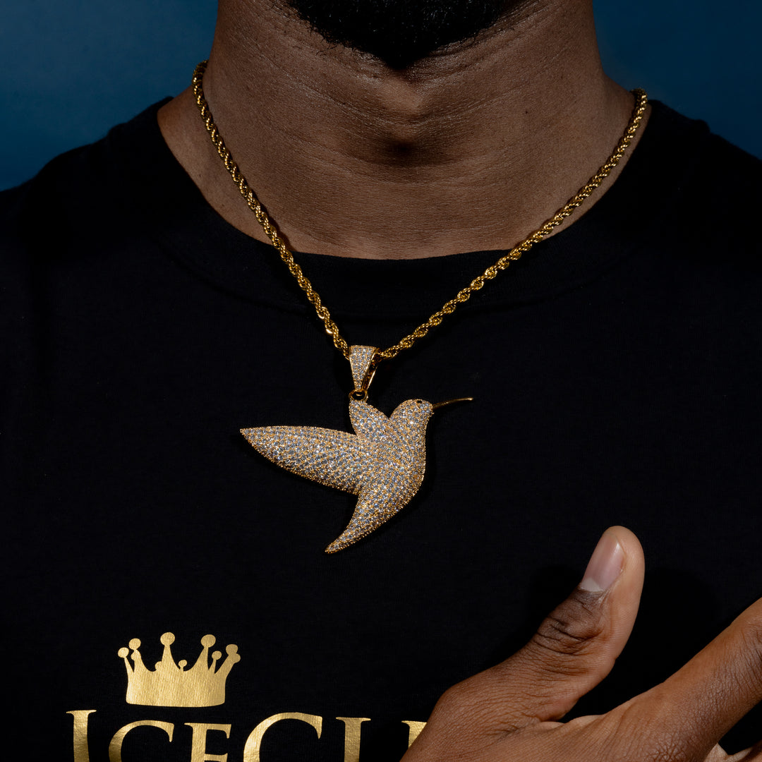 Iced Dove Pendant - ICECLIQUE JEWELRY