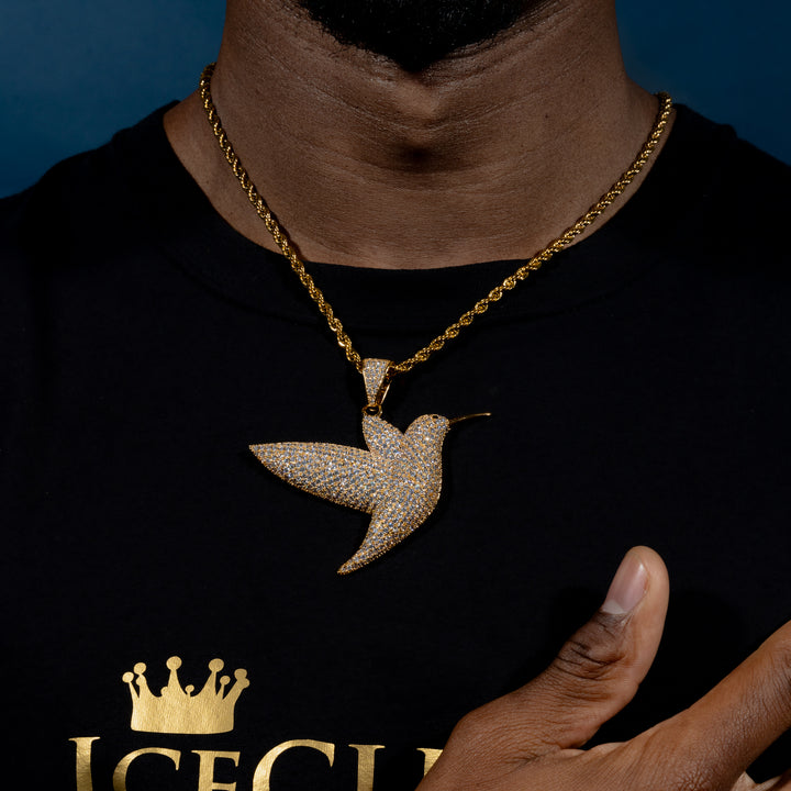 Iced Dove Pendant - ICECLIQUE JEWELRY