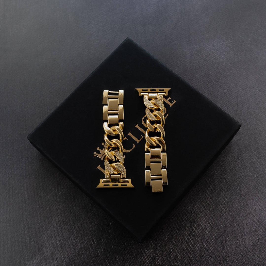 Iced Out Cuban Apple Watch Band - ICECLIQUE JEWELRY