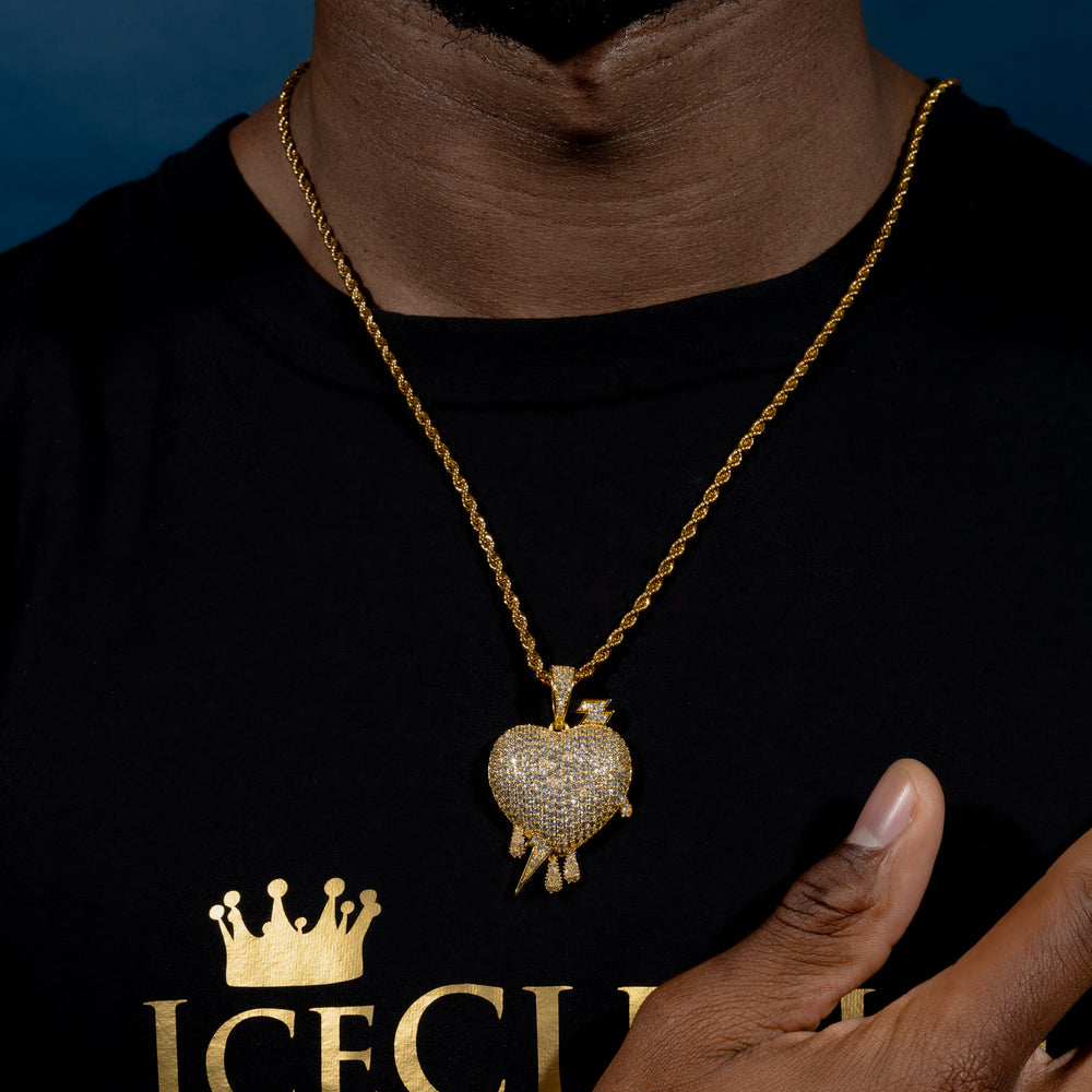 Lightning Heart Pendant - ICECLIQUE JEWELRY