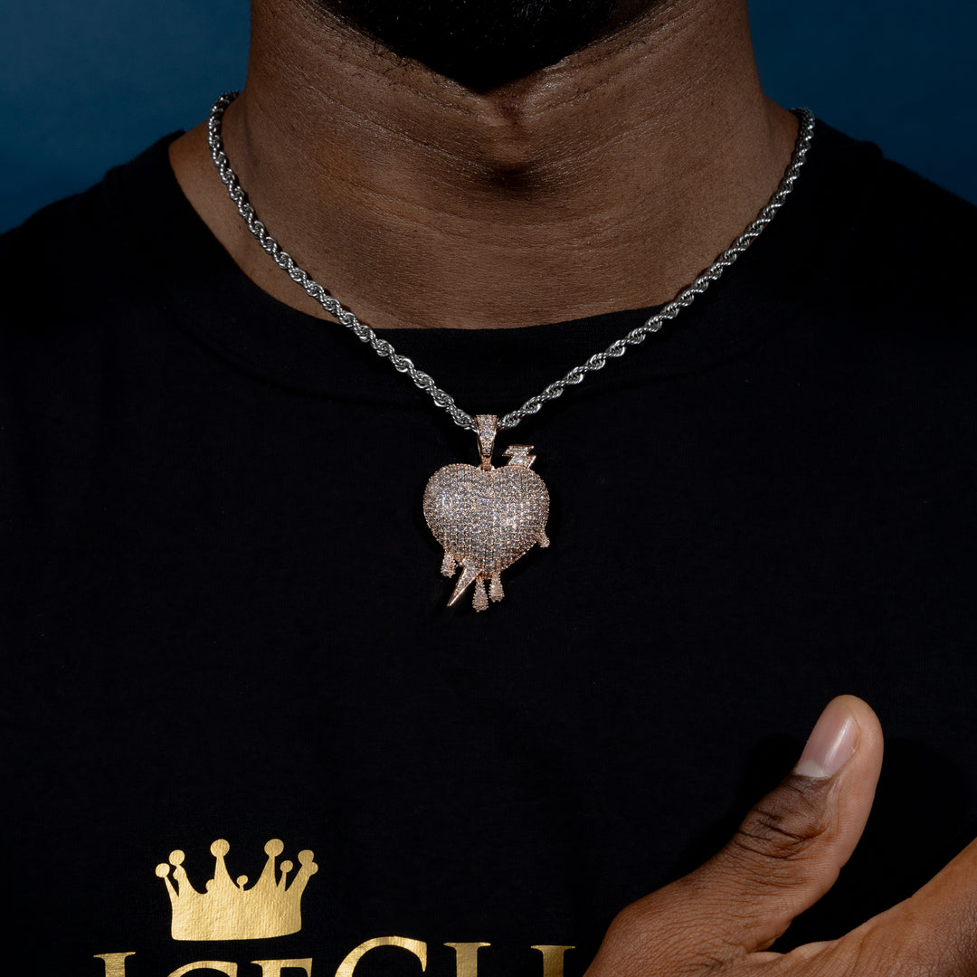 Lightning Heart Pendant - ICECLIQUE JEWELRY