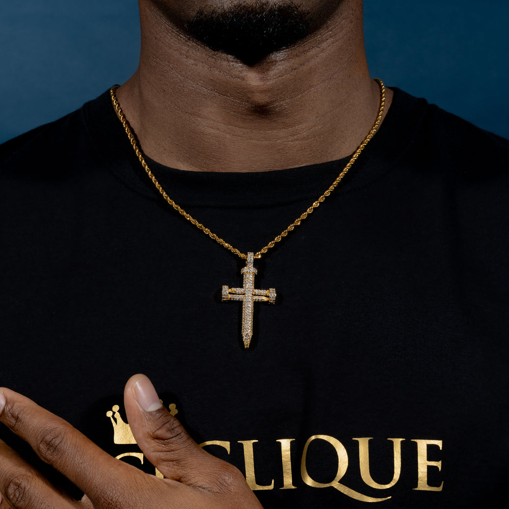 Nail Cross Pendant - ICECLIQUE JEWELRY