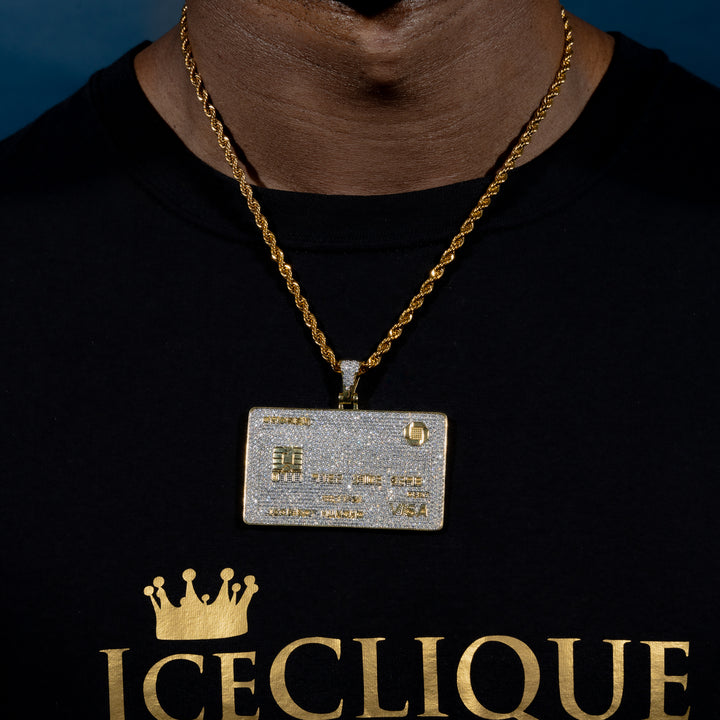 Iced Credit Card Pendant - ICECLIQUE JEWELRY