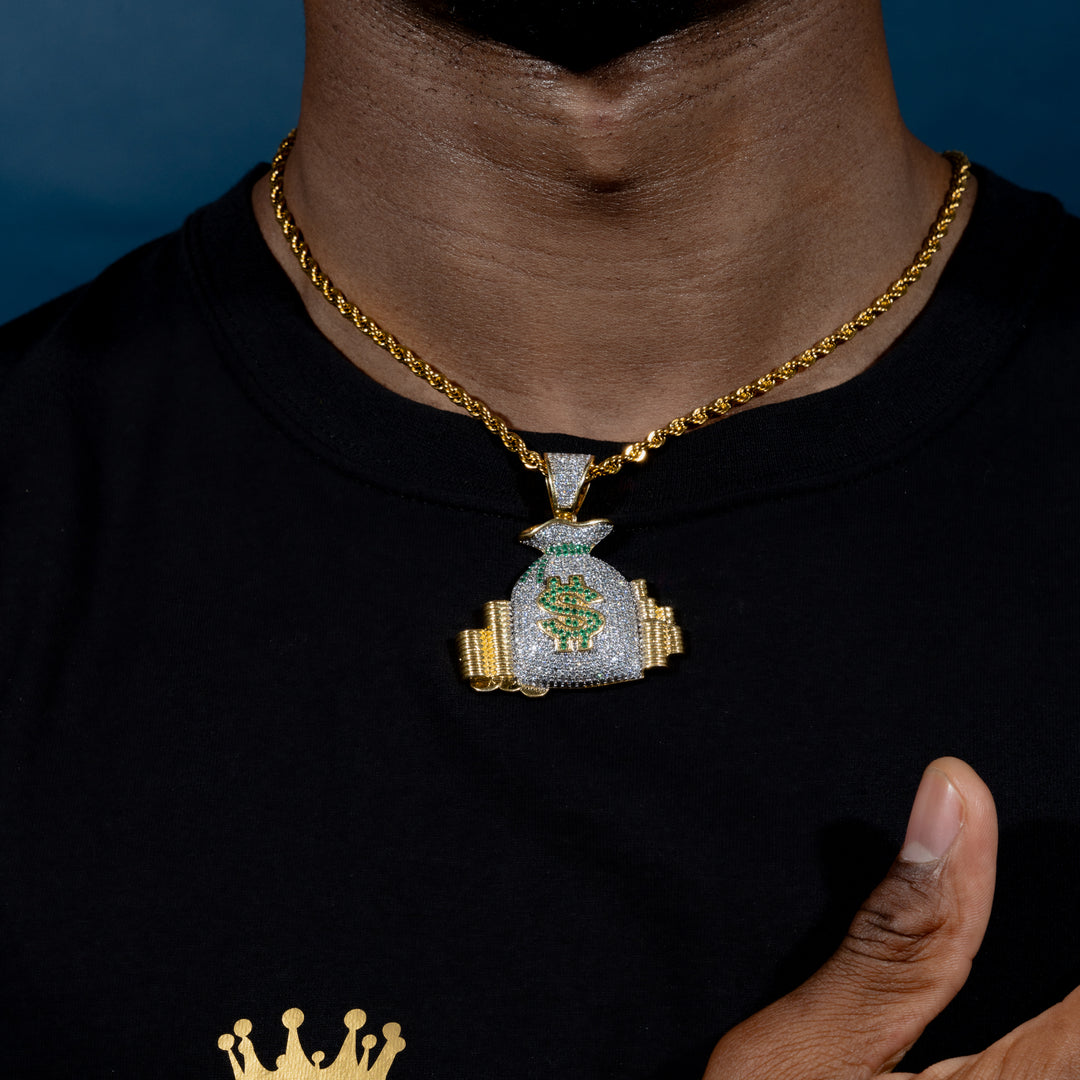 Money Stacks Pendant - ICECLIQUE JEWELRY
