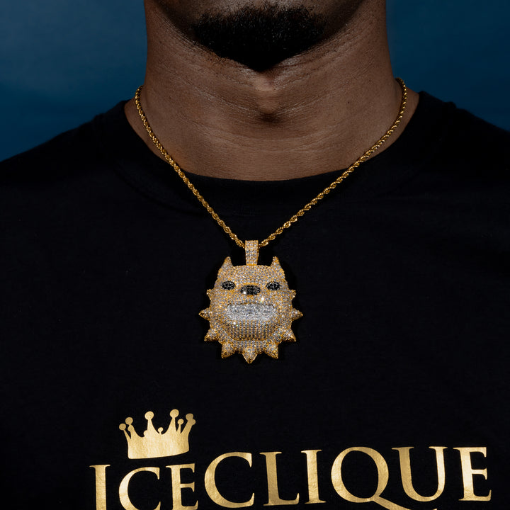 Bulldog Pendant - ICECLIQUE JEWELRY