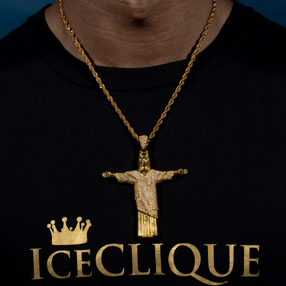 Iced Jesus Pendant - ICECLIQUE JEWELRY