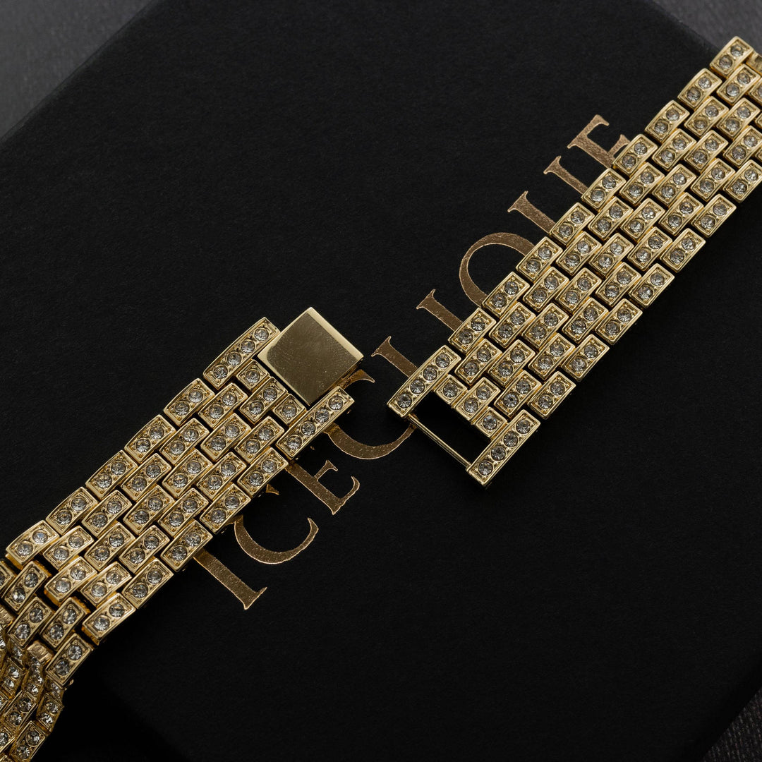 Iced Out Double Setting Apple Watch Band - ICECLIQUE JEWELRY