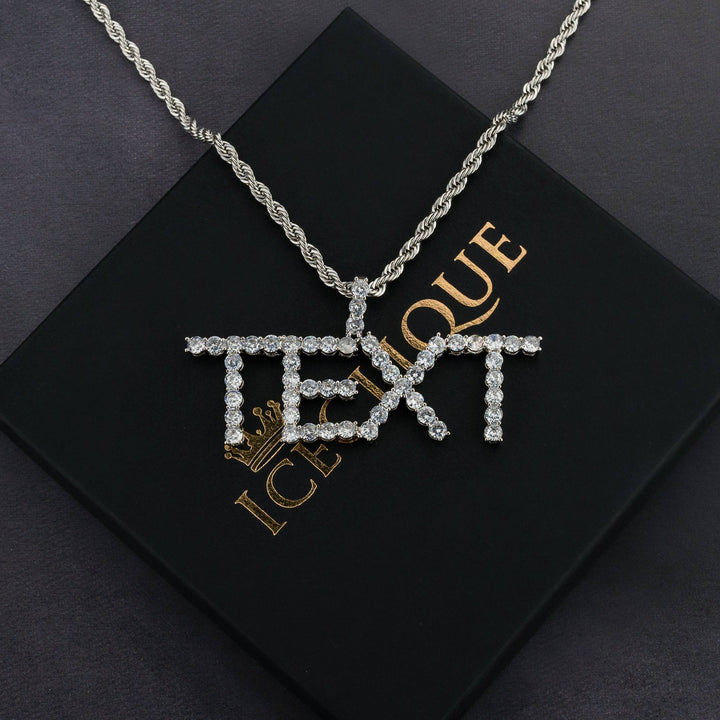 Custom Tennis Letter Pendant - ICECLIQUE JEWELRY