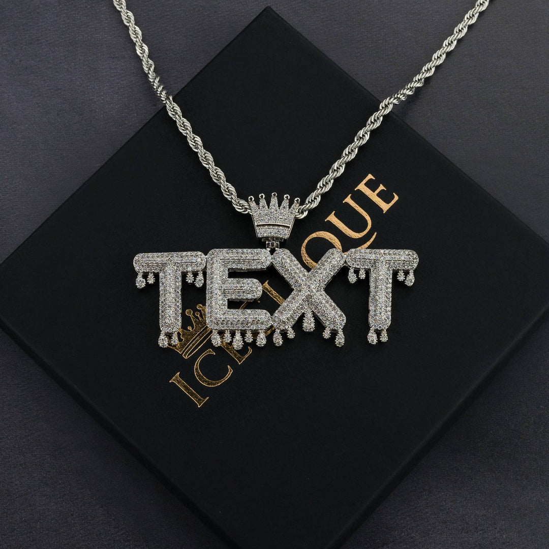 King Drip 18K Custom Letter Pendant - ICECLIQUE JEWELRY