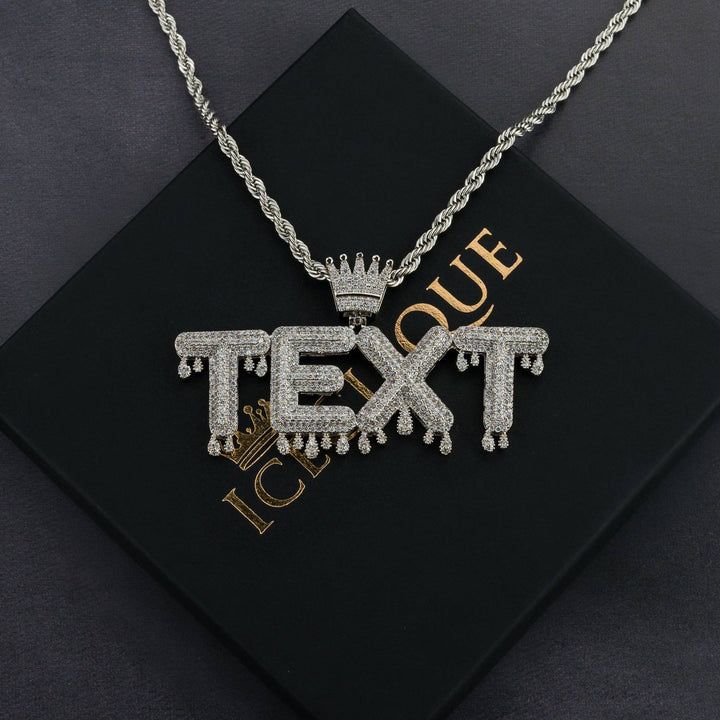 King Drip 18K Custom Letter Pendant - ICECLIQUE JEWELRY