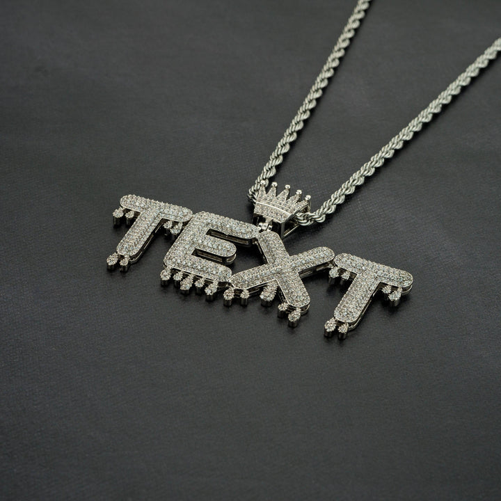 King Drip 18K Custom Letter Pendant - ICECLIQUE JEWELRY