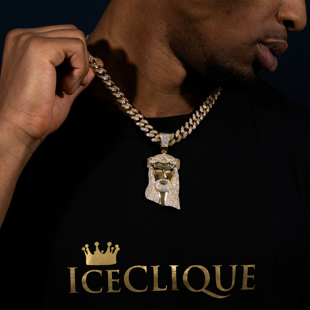 Iced Big Jesus Pendant - ICECLIQUE JEWELRY