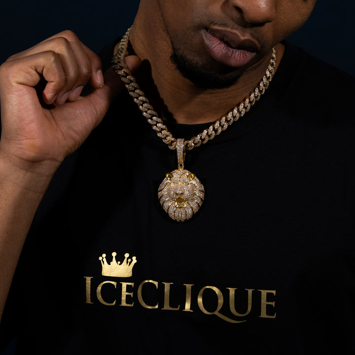 Iced Lion Pendant - ICECLIQUE JEWELRY