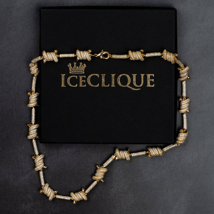 12mm Barbed Wire Chain - ICECLIQUE JEWELRY