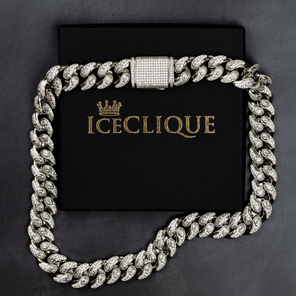 20mm Black Tears Miami Cuban Chain - ICECLIQUE JEWELRY