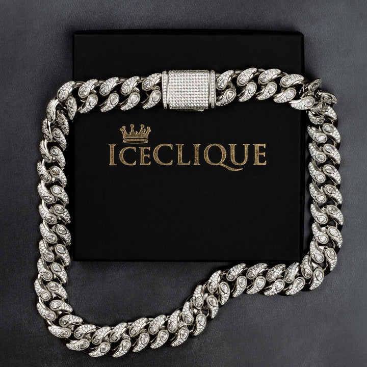 20mm Black Tears Miami Cuban Chain - ICECLIQUE JEWELRY