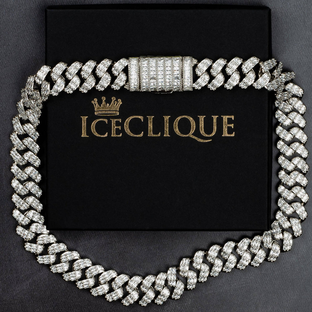 20mm Baguette Prong Chain - ICECLIQUE JEWELRY