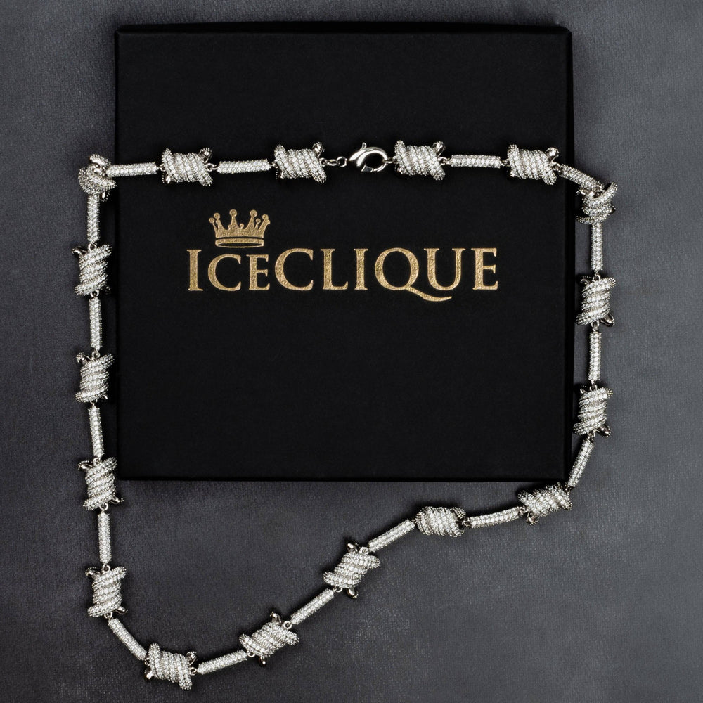 12mm Barbed Wire Chain - ICECLIQUE JEWELRY