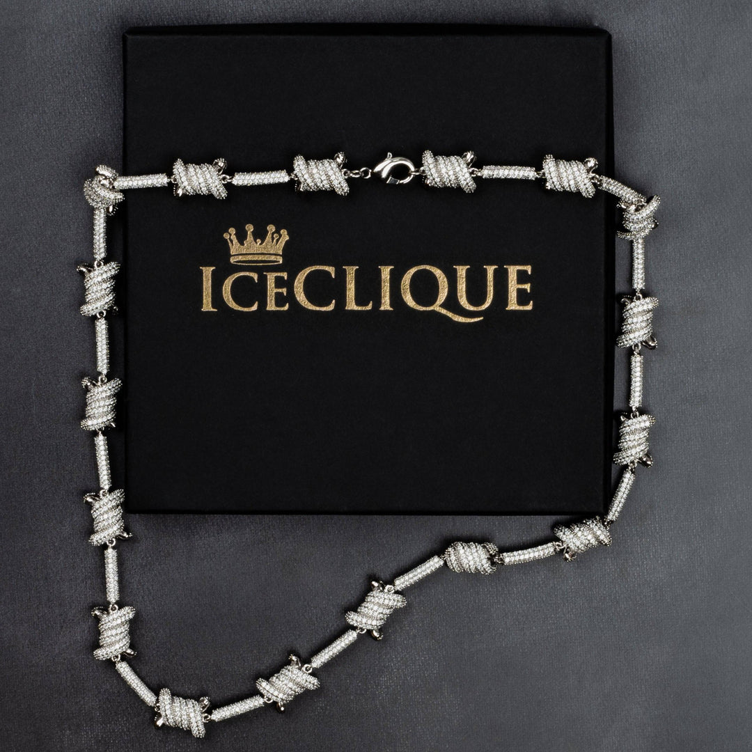 12mm Barbed Wire Chain - ICECLIQUE JEWELRY