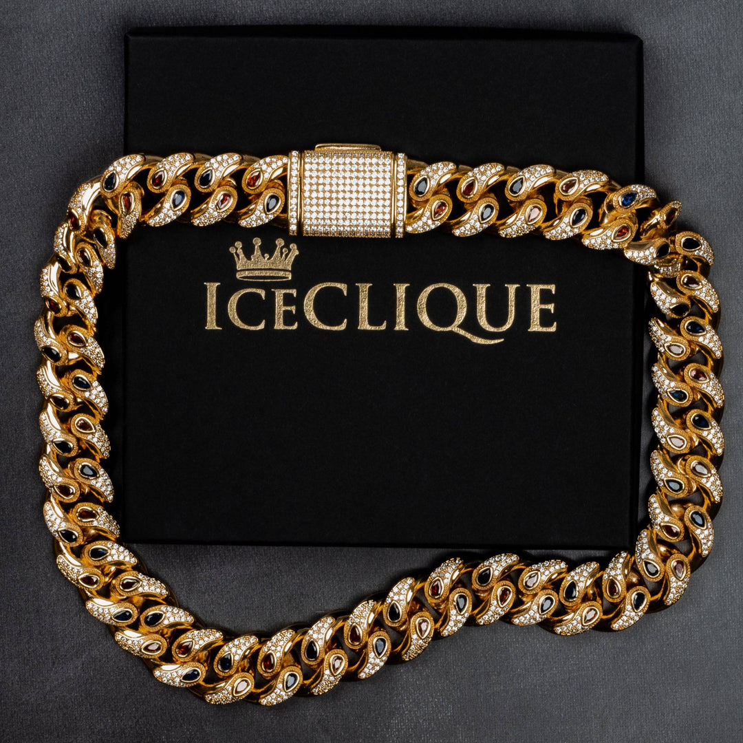 20mm Black Tears Miami Cuban Chain - ICECLIQUE JEWELRY