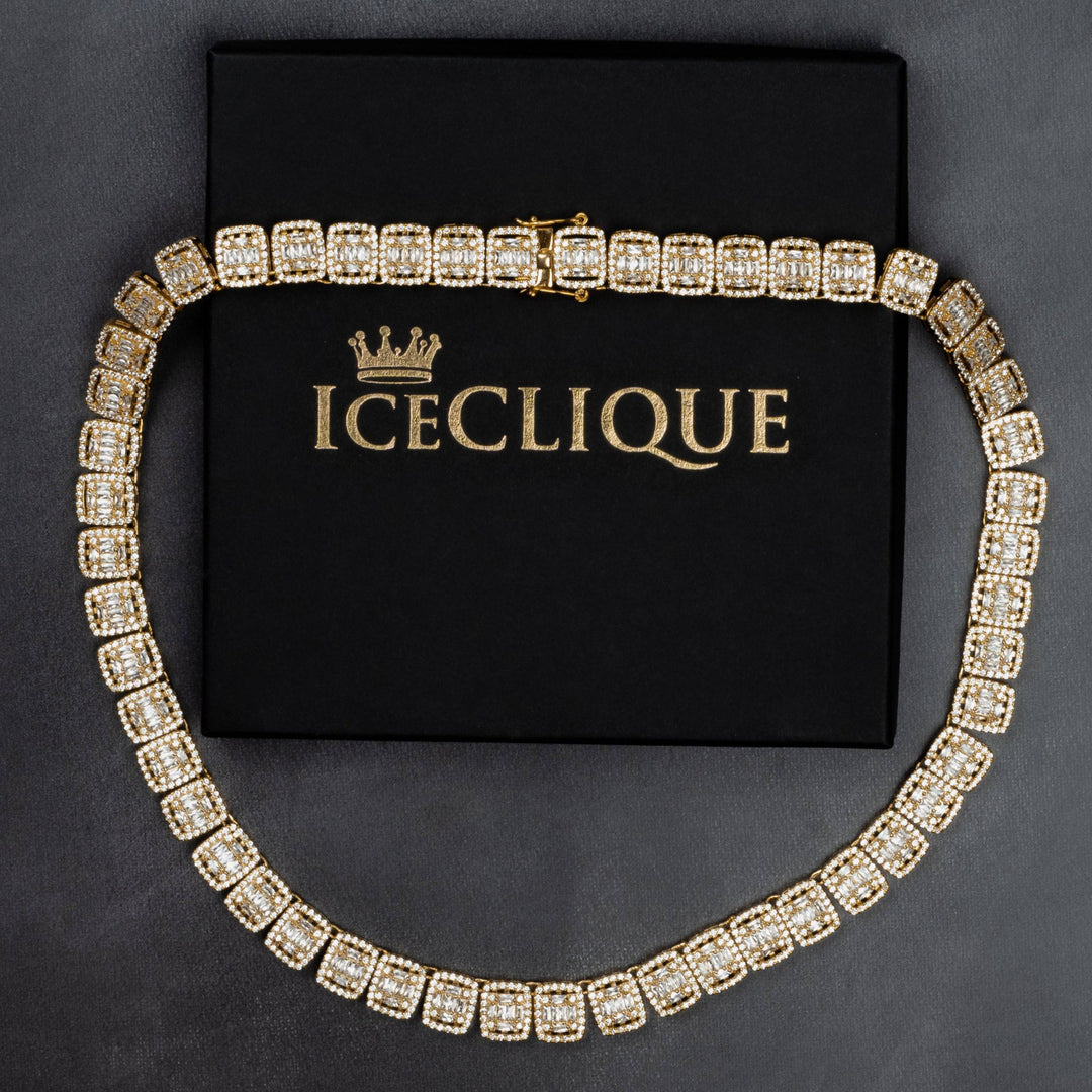 12mm Baguette Tennis Chain - ICECLIQUE JEWELRY
