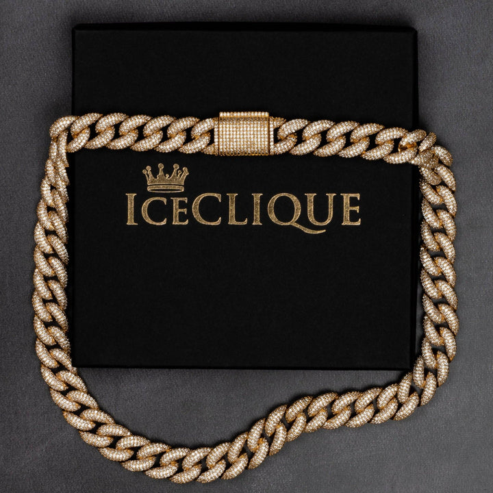 12mm Iced Miami Cuban Chain - ICECLIQUE JEWELRY
