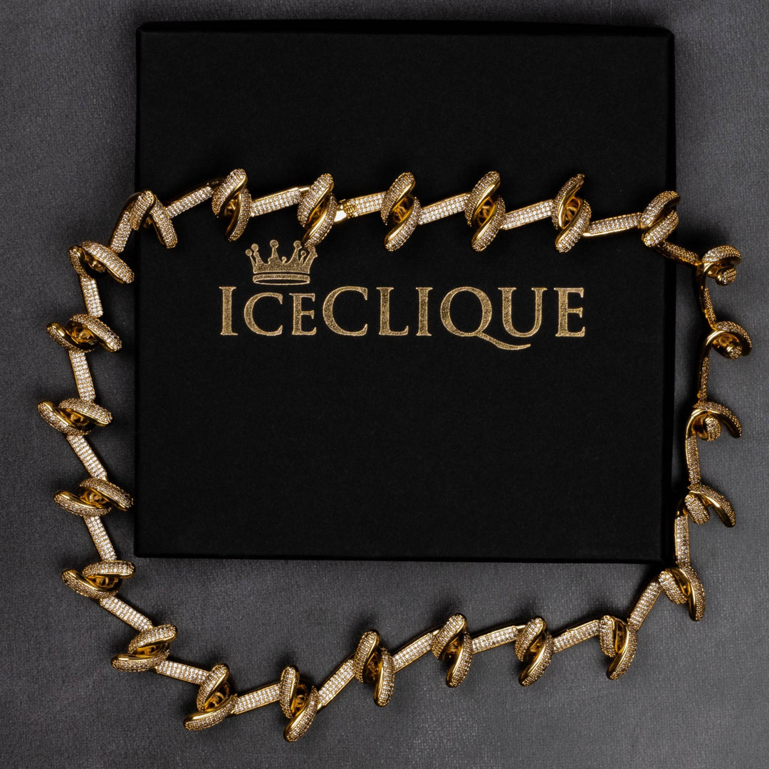 5mm Barbed Wire Chain - ICECLIQUE JEWELRY