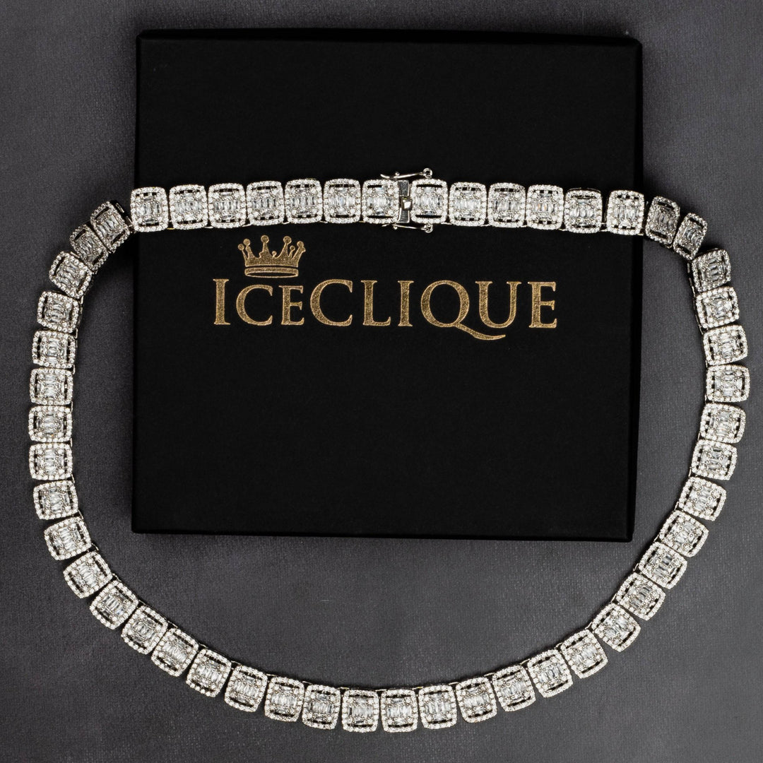 12mm Baguette Tennis Chain - ICECLIQUE JEWELRY