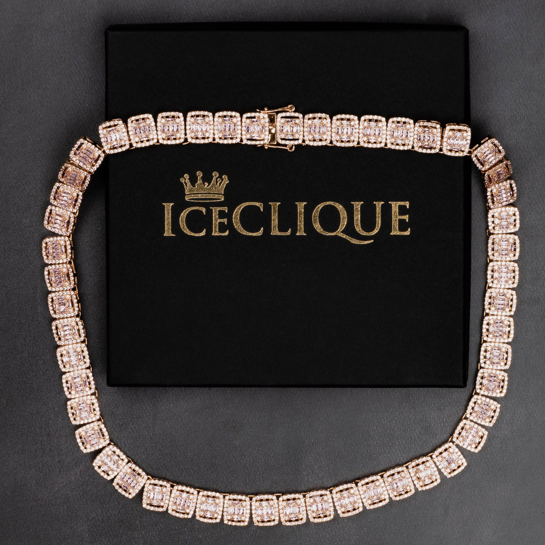 12mm Baguette Tennis Chain - ICECLIQUE JEWELRY
