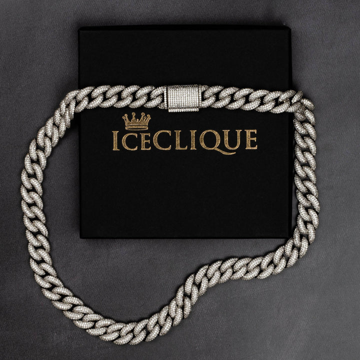 12mm Iced Miami Cuban Chain - ICECLIQUE JEWELRY