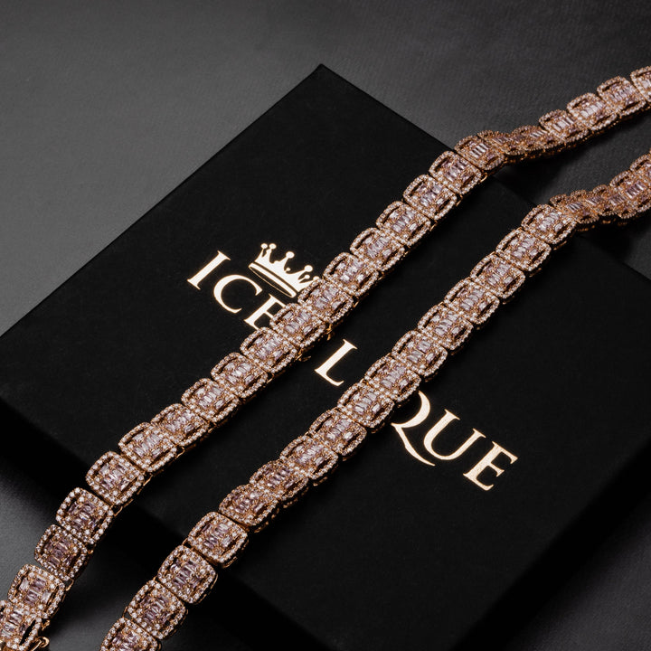 12mm Baguette Tennis Chain - ICECLIQUE JEWELRY