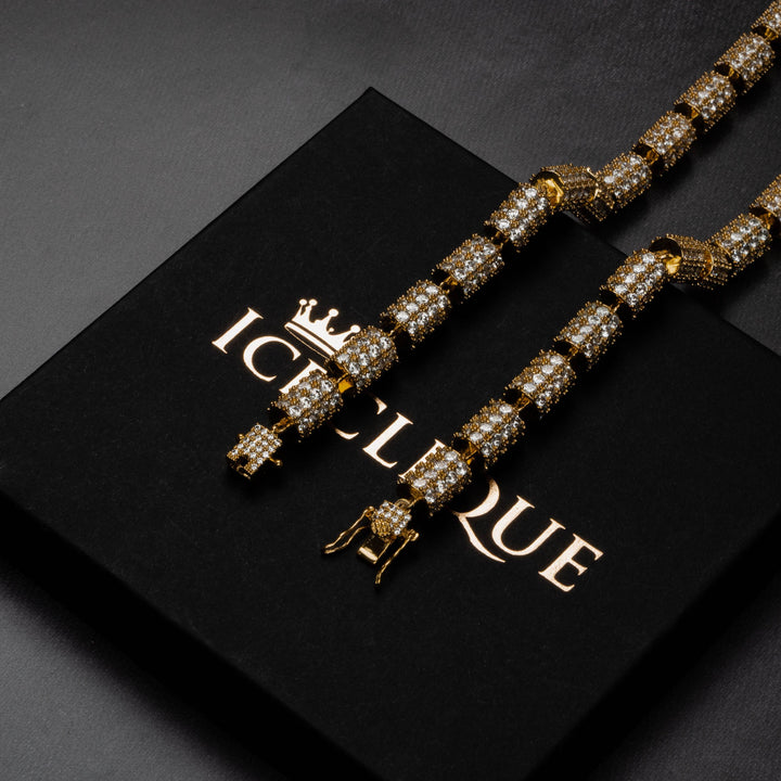 10mm Iced Cylinder Chain - ICECLIQUE JEWELRY
