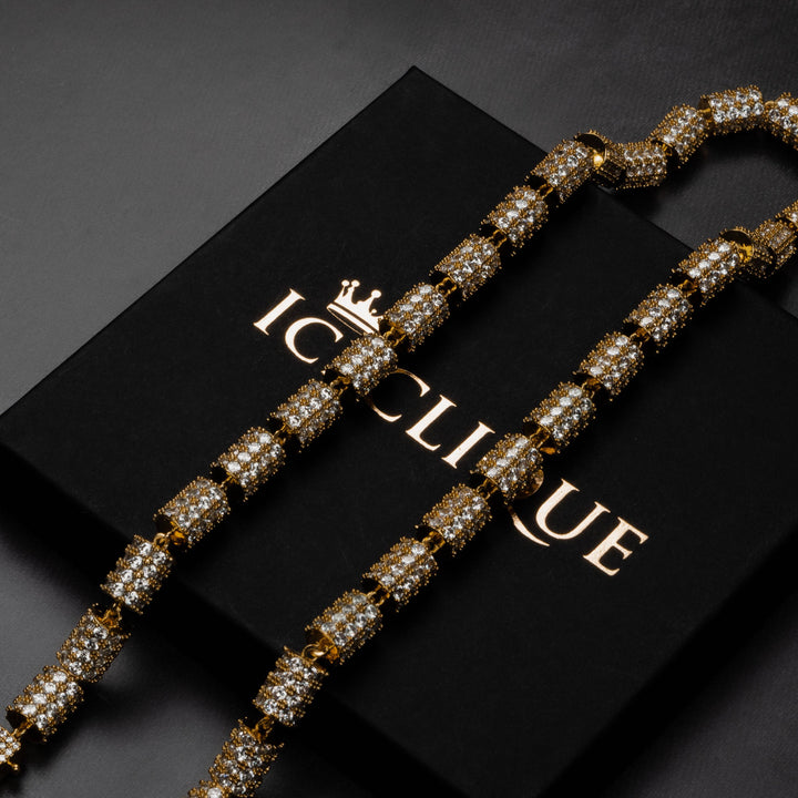 10mm Iced Cylinder Chain - ICECLIQUE JEWELRY