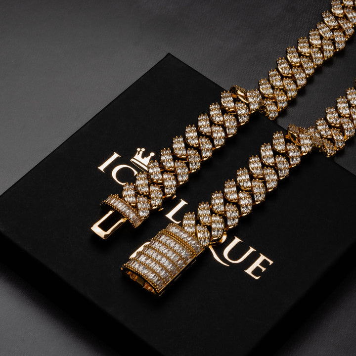 20mm Baguette Prong Chain - ICECLIQUE JEWELRY