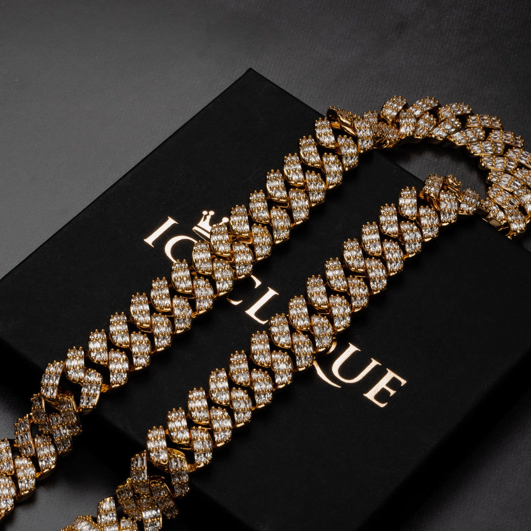 20mm Baguette Prong Chain - ICECLIQUE JEWELRY