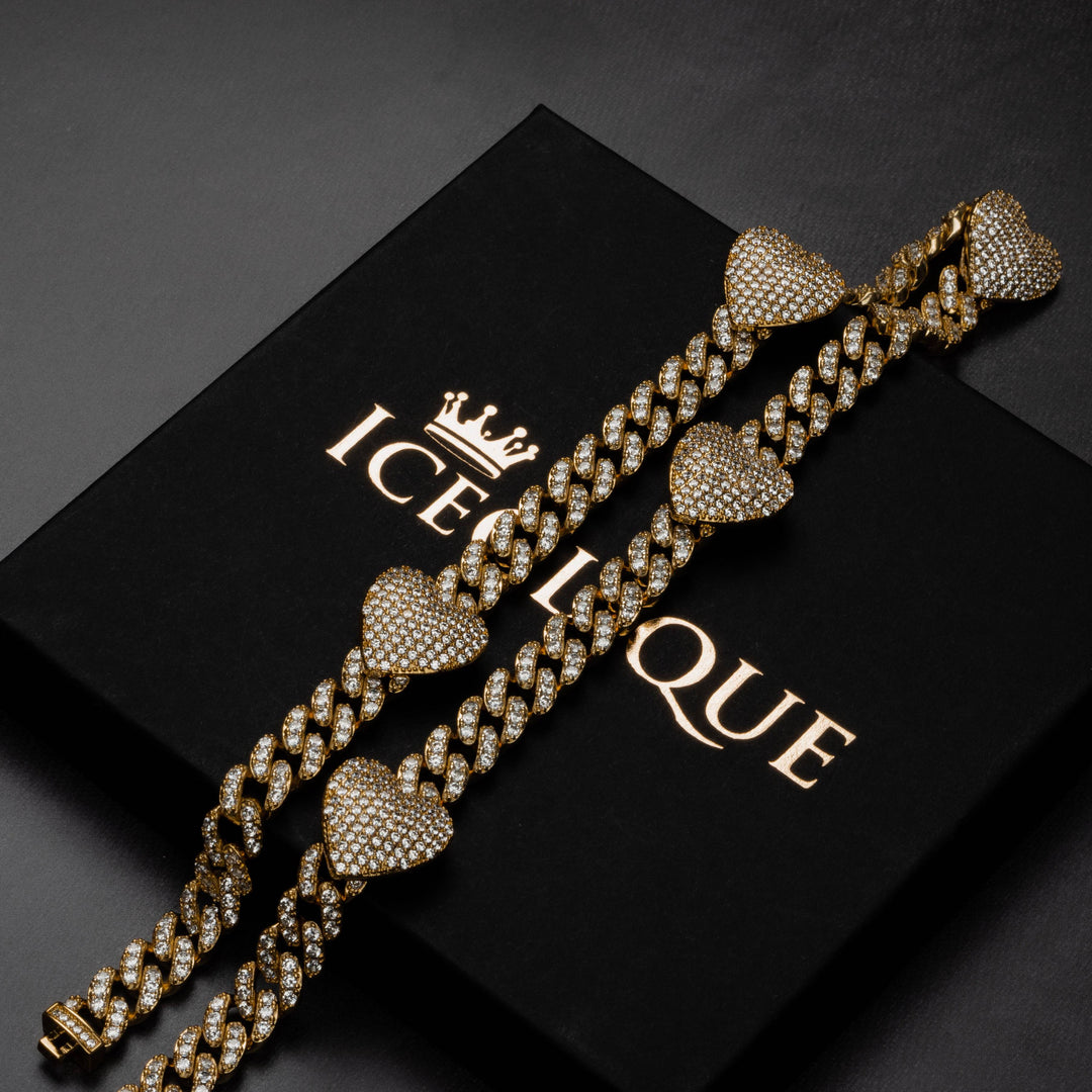 10mm Miami Heart Link Chain - ICECLIQUE JEWELRY