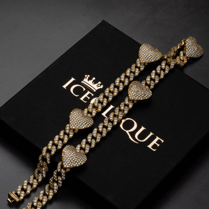 10mm Miami Heart Link Chain - ICECLIQUE JEWELRY