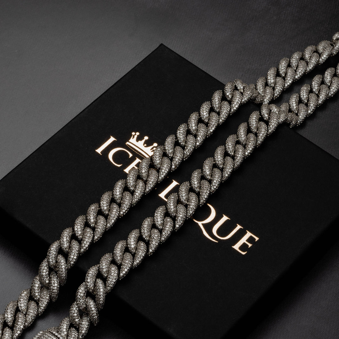 12mm Iced Miami Cuban Chain - ICECLIQUE JEWELRY