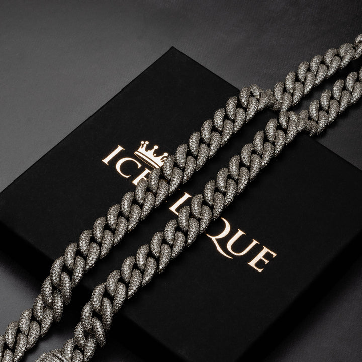 12mm Iced Miami Cuban Chain - ICECLIQUE JEWELRY